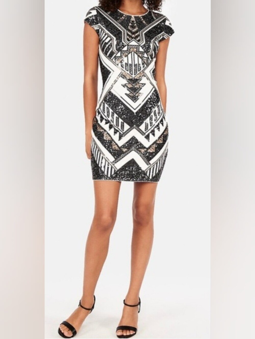 Express STUNNINGLY UNIQUE Sequins Cocktail Dress NWT